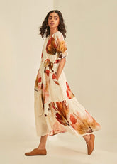 Wild Poppy Wrap Maxi Dress